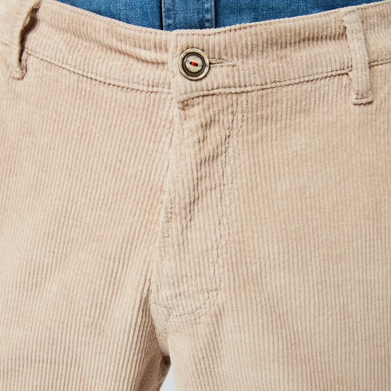 Pantalons>SERGE BLANCO Chino 726 corduroy putty OCEAN/NOIR