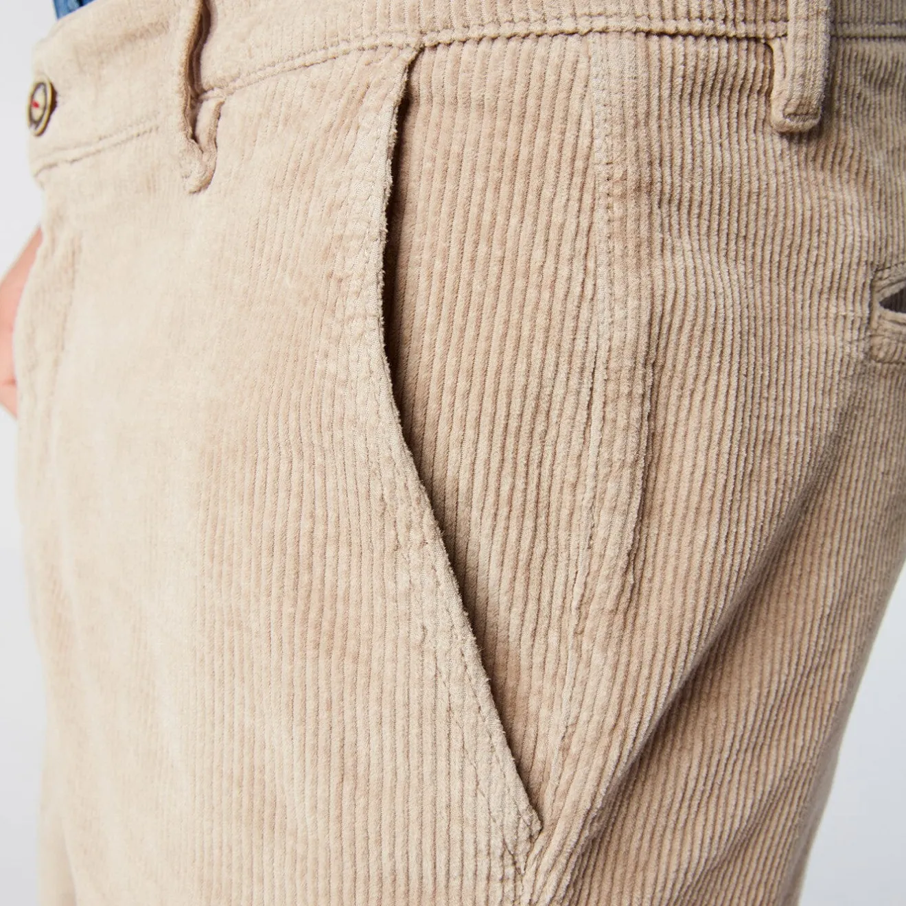 Pantalons>SERGE BLANCO Chino 726 corduroy putty OCEAN/NOIR