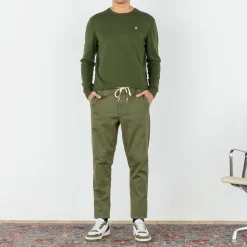 Pantalons>SERGE BLANCO Chino 738 elasticated waist army NUDE
