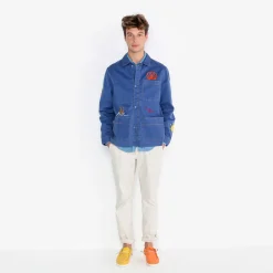 Ligne Play|Pantalons>SERGE BLANCO Chino 743 parachute canvas elasticated waist white latte TECK