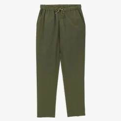 Pantalons|L'élégant>SERGE BLANCO Chino 750 Peter tapered elasticated waist teak green DARK BLUE