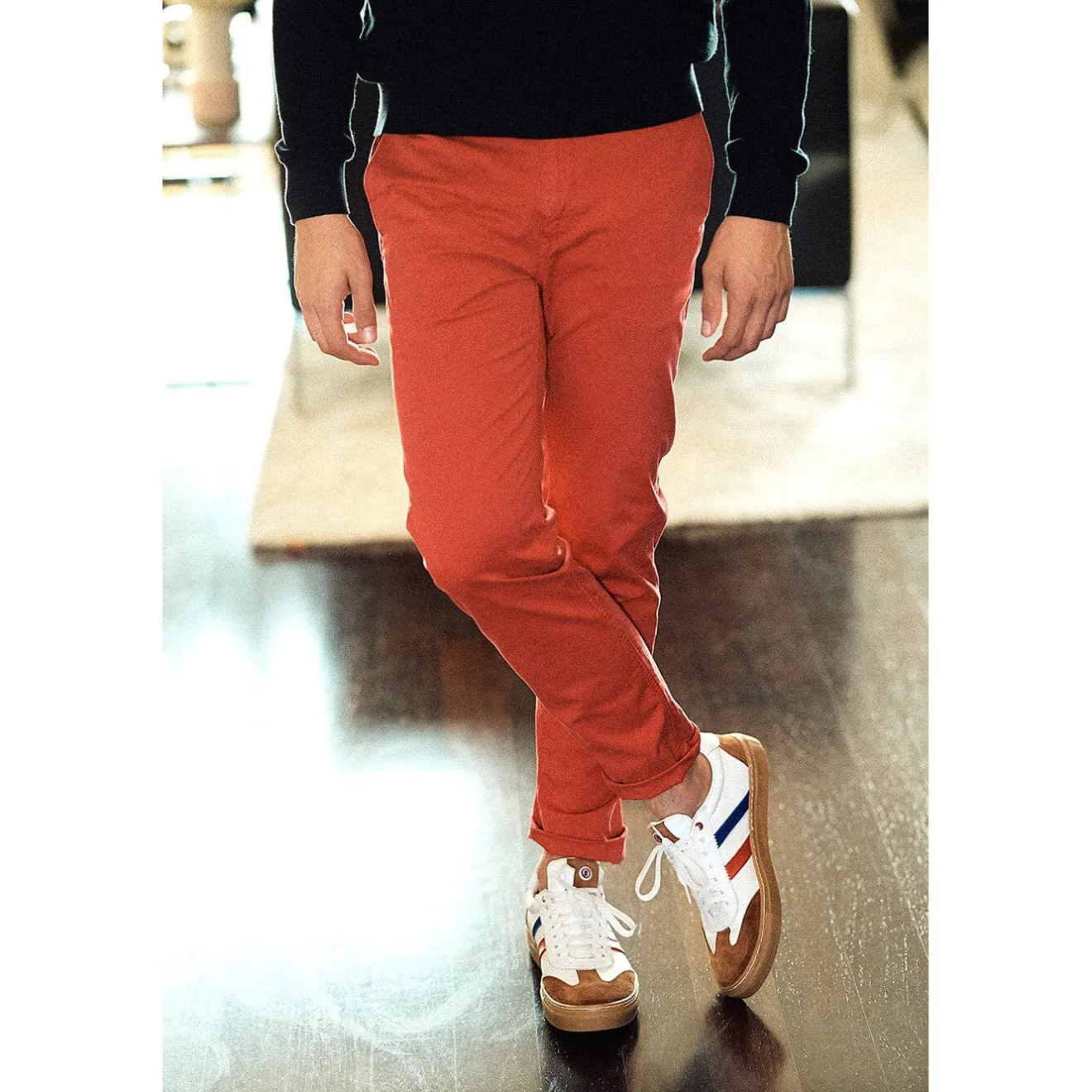 Pantalons>SERGE BLANCO Chino 702 red INDIGO