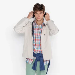 Chemises>SERGE BLANCO Clark Shirt in Multi-Colored Plaid Poplin OFF WHITE