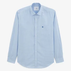 Chemises>SERGE BLANCO Clement blue gingham check shirt TECK