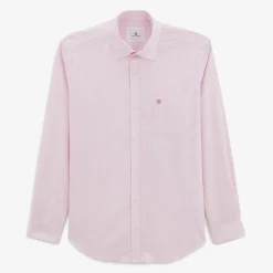 Chemises>SERGE BLANCO Clément shirt in pink gingham checks MASTIC