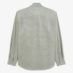 Chemises>SERGE BLANCO Clément teak green gingham check shirt CORAIL