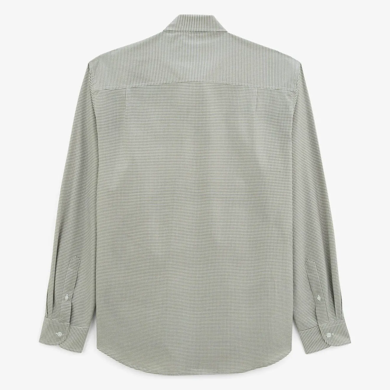 Chemises>SERGE BLANCO Clément teak green gingham check shirt CORAIL