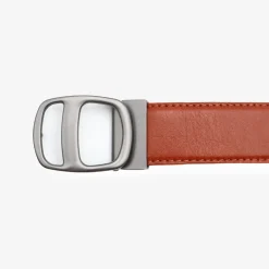 Ceintures>SERGE BLANCO Cognac brown reversible leather belt CIEL
