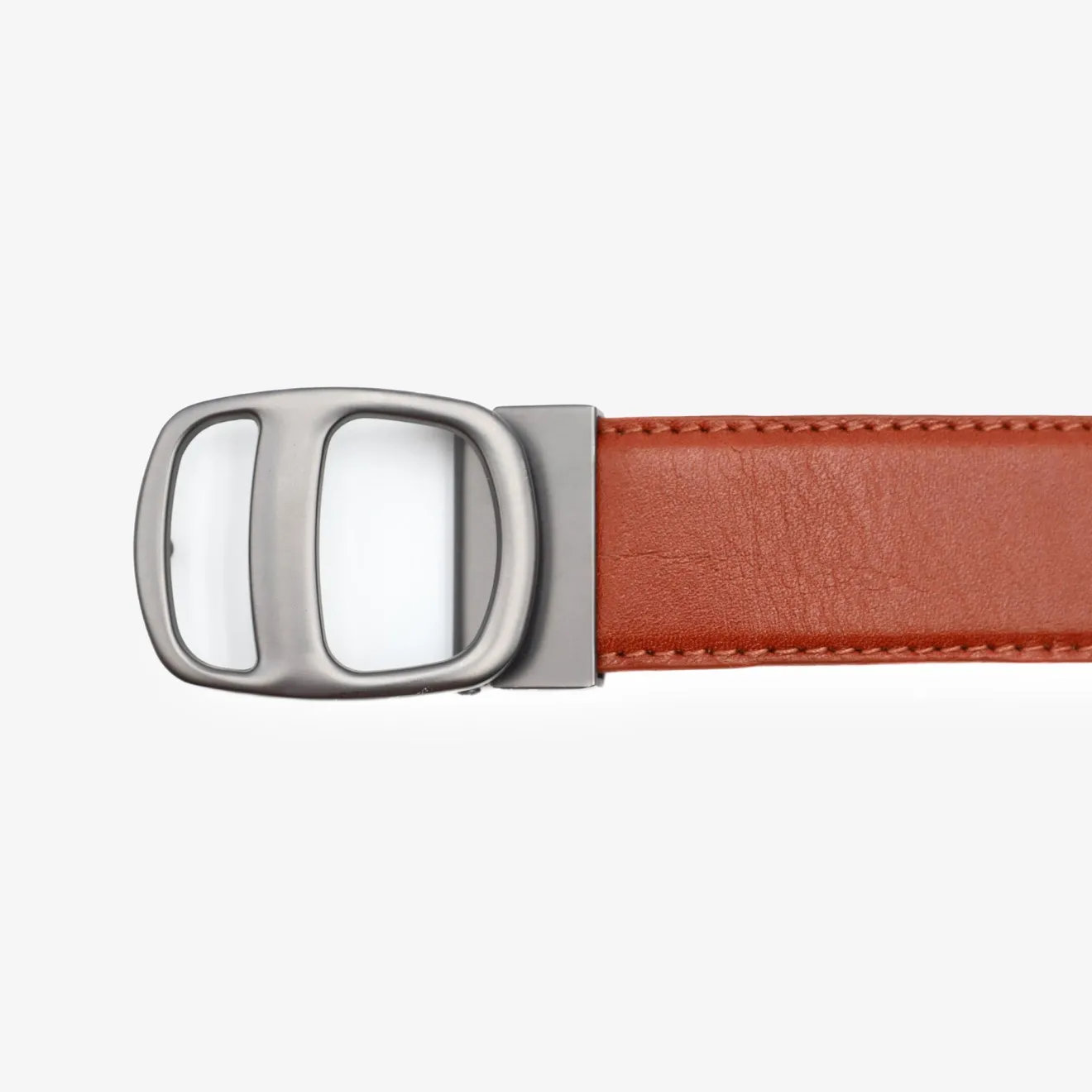 Ceintures>SERGE BLANCO Cognac brown reversible leather belt CIEL