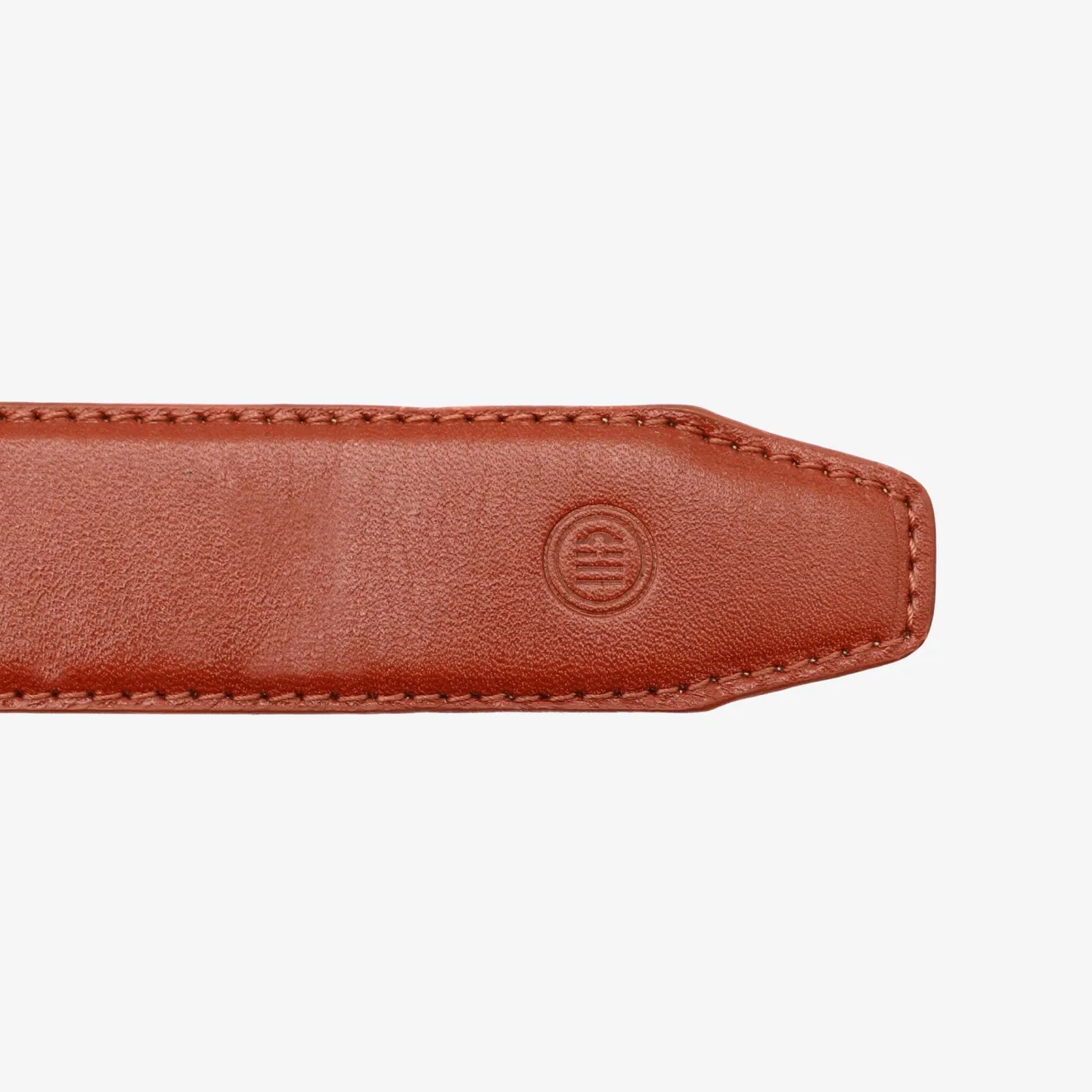 Ceintures>SERGE BLANCO Cognac brown reversible leather belt CIEL