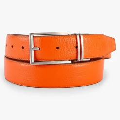 Ceintures>SERGE BLANCO Cognac brown reversible leather belt MARRON