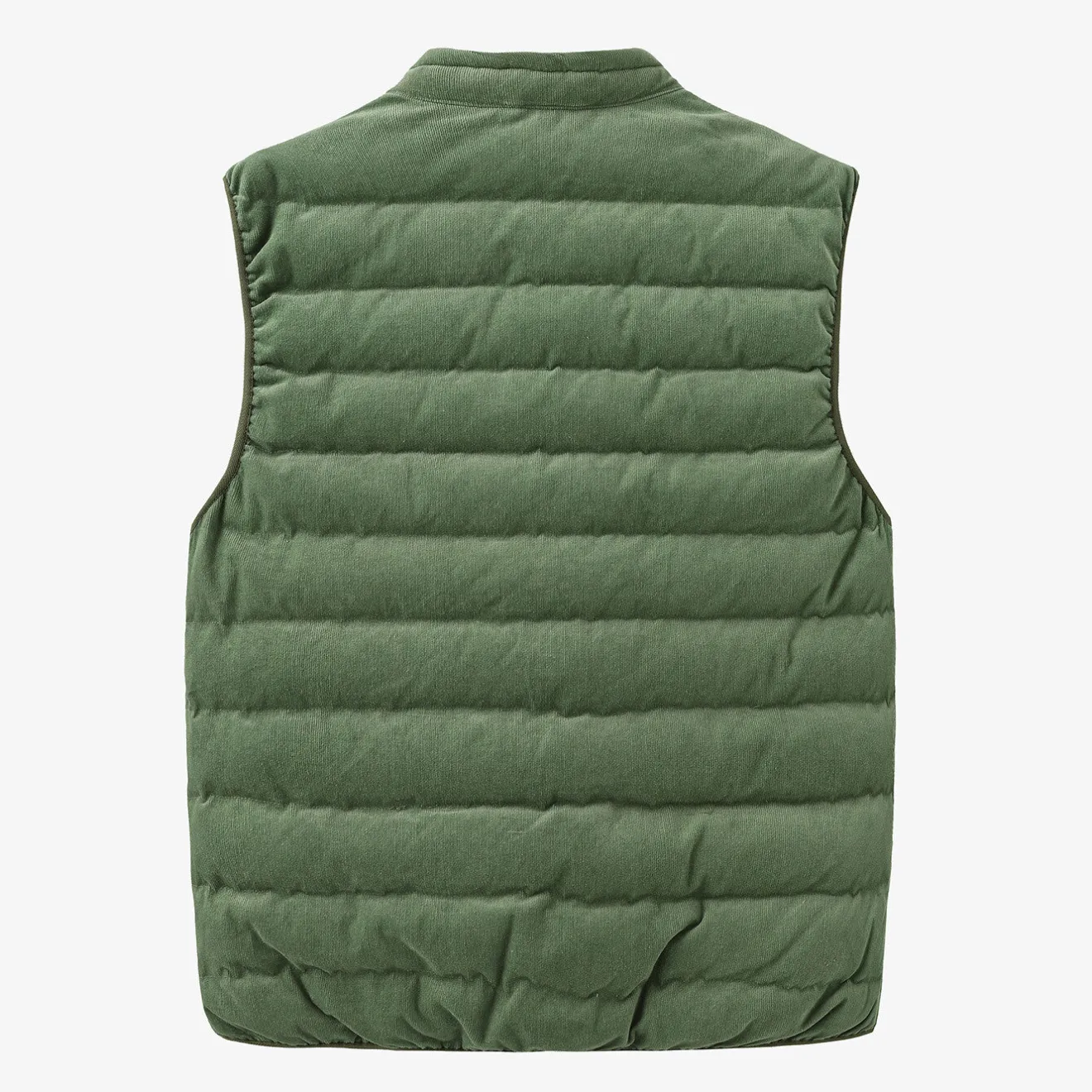 Doudounes>SERGE BLANCO Damiano sleeveless men's down jacket in army-colored velvet | FAUVE