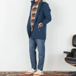 Manteaux Et Vestes>SERGE BLANCO Dark blue Cap Finistère long parka KAKI CLAIR