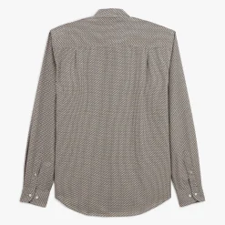 Chemises>SERGE BLANCO Dark blue geometric print shirt dark navy