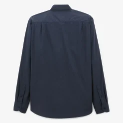 Chemises>SERGE BLANCO Dark blue plain long sleeve shirt AMANDE