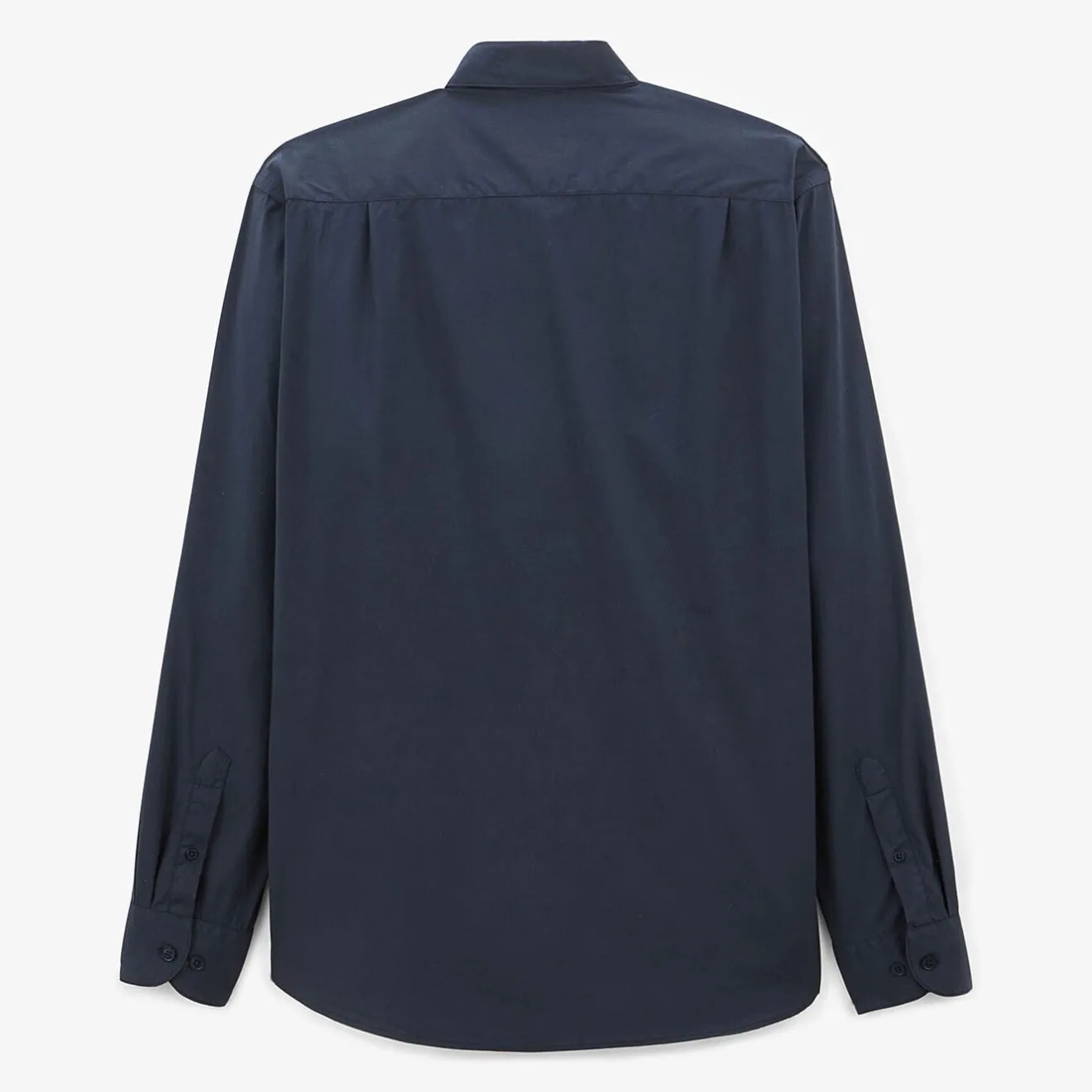 Chemises>SERGE BLANCO Dark blue plain long sleeve shirt AMANDE