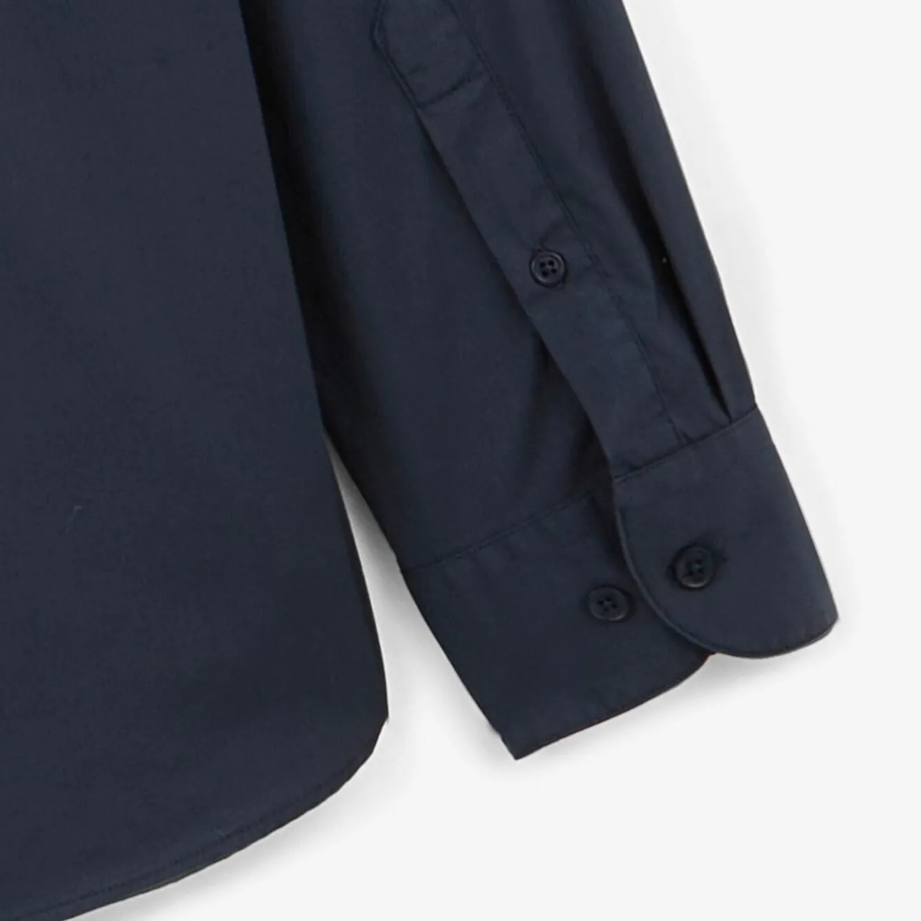 Chemises>SERGE BLANCO Dark blue plain long sleeve shirt AMANDE