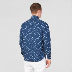 Chemises>SERGE BLANCO Dark blue polka dot long sleeve shirt ROSE