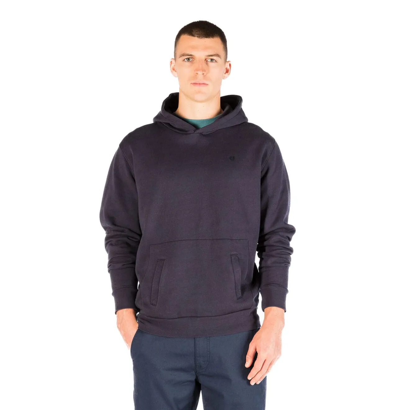 Sweats>SERGE BLANCO Dark blue Stephane hoodie YUZU
