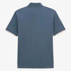 Maillots De Rugby|Polos>SERGE BLANCO Denim blue Wolf short-sleeved rugby jersey BLANC