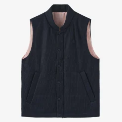 Manteaux & Vestes>SERGE BLANCO Donatien sleeveless jacket in mesh dark navy