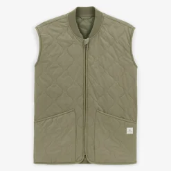 Manteaux Et Vestes>SERGE BLANCO Dustin beige quilted sleeveless jacket dark navy