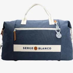 Sacs De Voyage|Le Sportif>SERGE BLANCO GYM dark navy travel bag BLANC