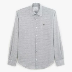 Chemises>SERGE BLANCO Indigo blue printed shirt ROSE