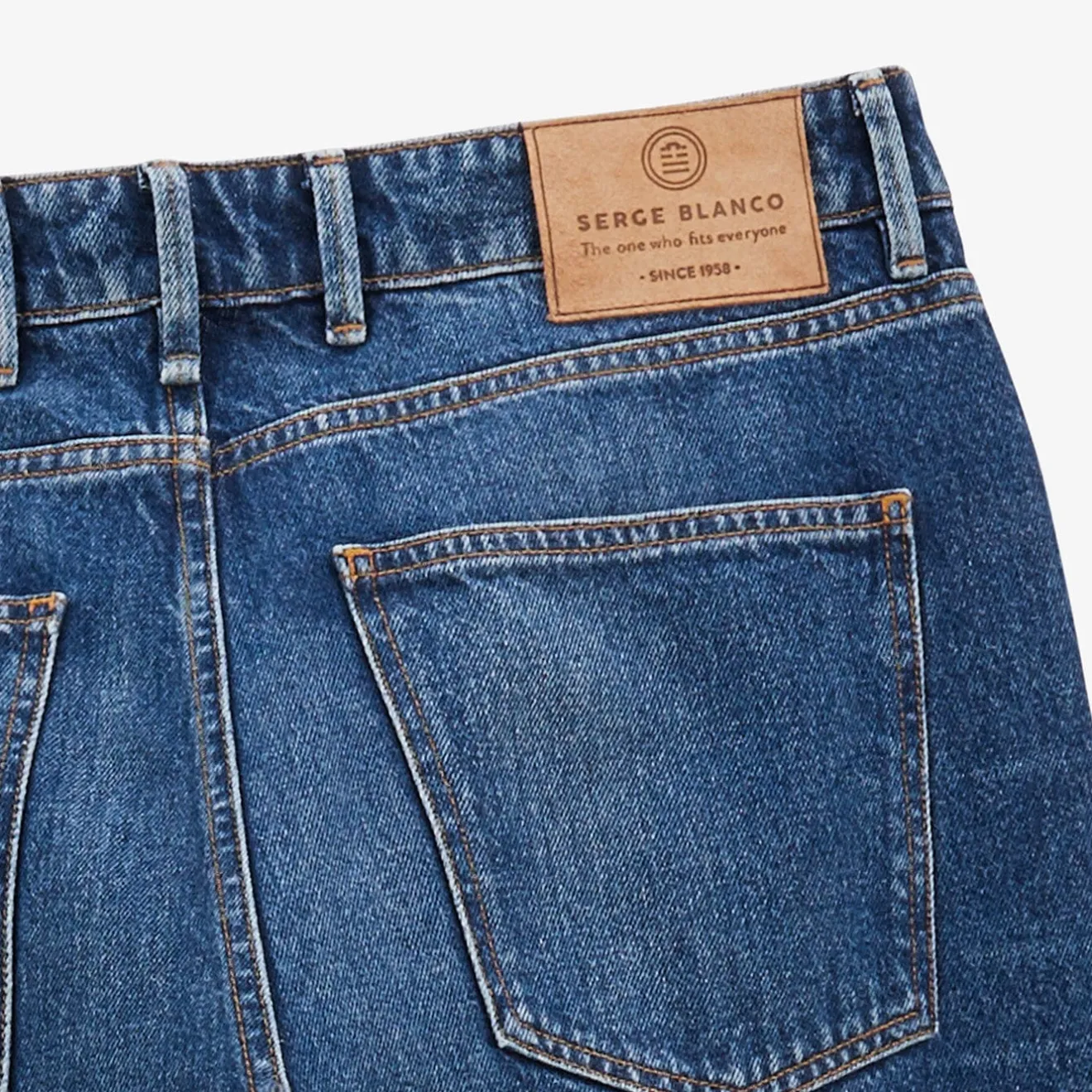 Pantalons>SERGE BLANCO Jeans 331 tappered fit stone blue DARK BLUE