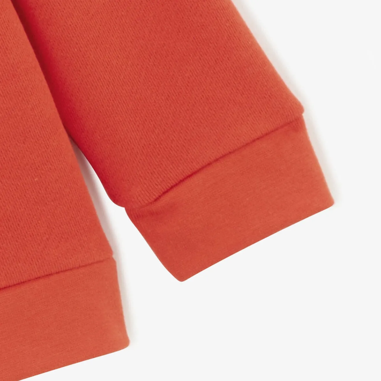 Vêtements>SERGE BLANCO Junior Brushed Fleece Crewneck Sweatshirt in Copper Orange OLIVE