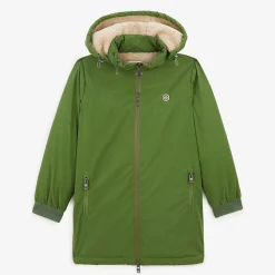 Vêtements>SERGE BLANCO Junior Cap Finistère long parka in olive green dark navy
