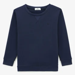 Vêtements>SERGE BLANCO Junior Dark Blue Brushed Fleece Crew Neck Sweatshirt dark navy