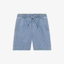 Vêtements>SERGE BLANCO Junior denim elastic waist Bermuda shorts MILITAIRE