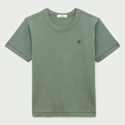 T-shirts>SERGE BLANCO Junior T-shirt in military jersey BLANC