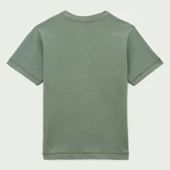 T-shirts>SERGE BLANCO Junior T-shirt in military jersey BLANC