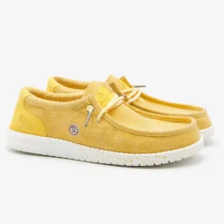 Chaussures Bateau|Daddy Cool>SERGE BLANCO Lemon yellow Saint-Jean boat shoe ORANGE