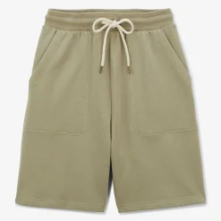Shorts & Bermudas>SERGE BLANCO Light khaki green fleece shorts DARKBLUE