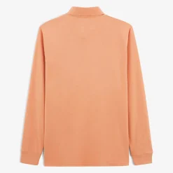 Maillots De Rugby|Polos>SERGE BLANCO Loevan long-sleeved rugby jersey in coral orange jersey DENIM