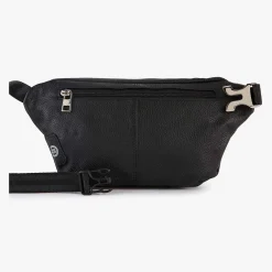Maroquinerie|London>SERGE BLANCO London black leather bum bag MARINE