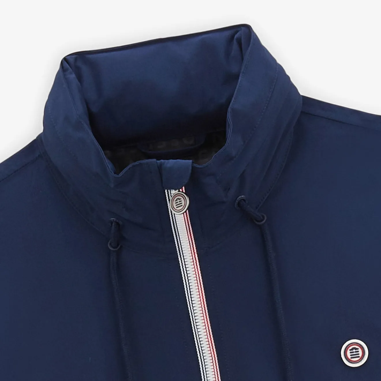 Ligne Play|Manteaux & Vestes>SERGE BLANCO Long waterproof Storm jacket in blue DENIM