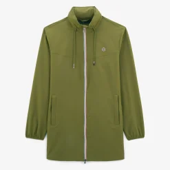 Ligne Play|Manteaux & Vestes>SERGE BLANCO Long waterproof storm jacket in lime green BLANC