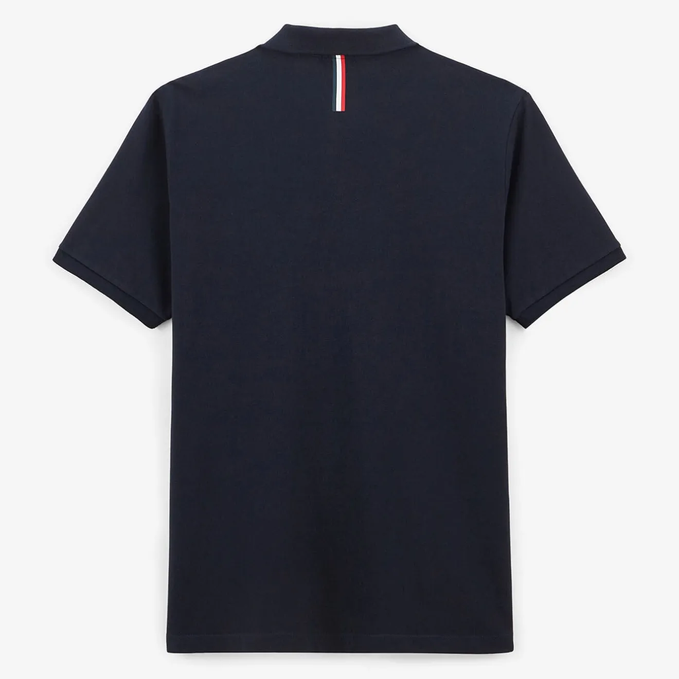 Tel Père, Tel Fils|Polos>SERGE BLANCO Lucas dark blue pique knit men's polo shirt DARK NAVY