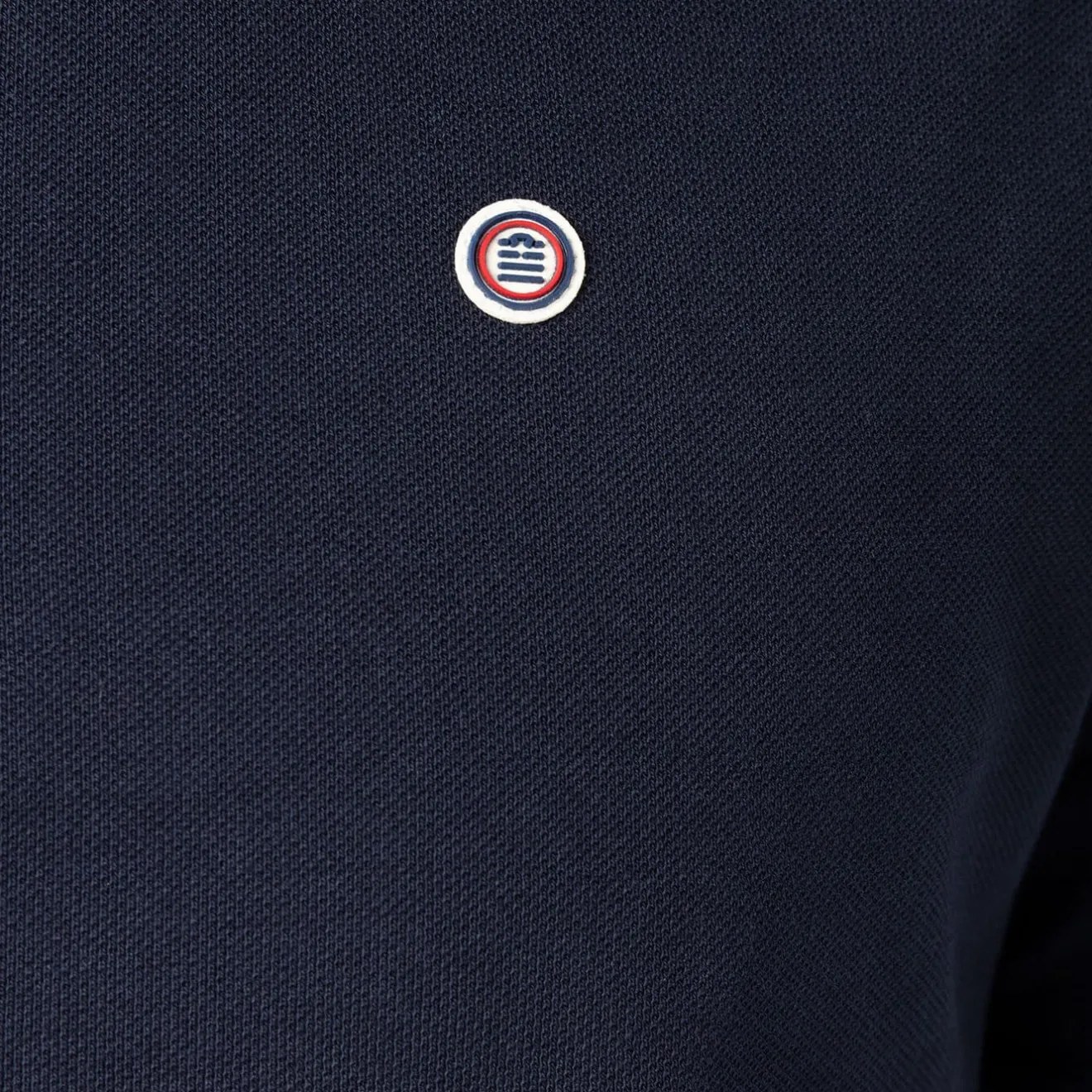 Tel Père, Tel Fils|Polos>SERGE BLANCO Lucas dark blue pique knit men's polo shirt DARK NAVY