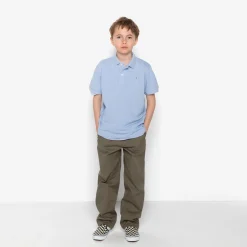 Polos|Tel Père, Tel Fils>SERGE BLANCO Lucas junior pique polo shirt in sky blue BLANC