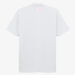 Polos|Tel Père, Tel Fils>SERGE BLANCO Lucas men's white polo shirt in cotton pique knit SKIN
