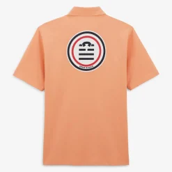 Maillots De Rugby|Polos>SERGE BLANCO Lyes long-sleeved rugby jersey in coral orange jersey DARK NAVY