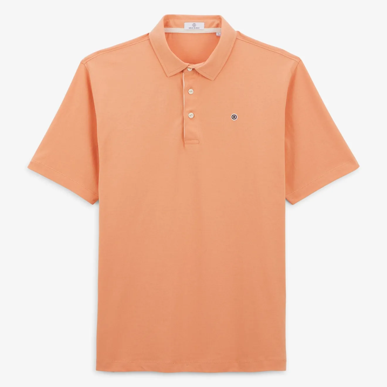Maillots De Rugby|Polos>SERGE BLANCO Lyes long-sleeved rugby jersey in coral orange jersey DARK NAVY