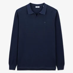 Pulls>SERGE BLANCO Malo midnight blue polo neck sweater TECK