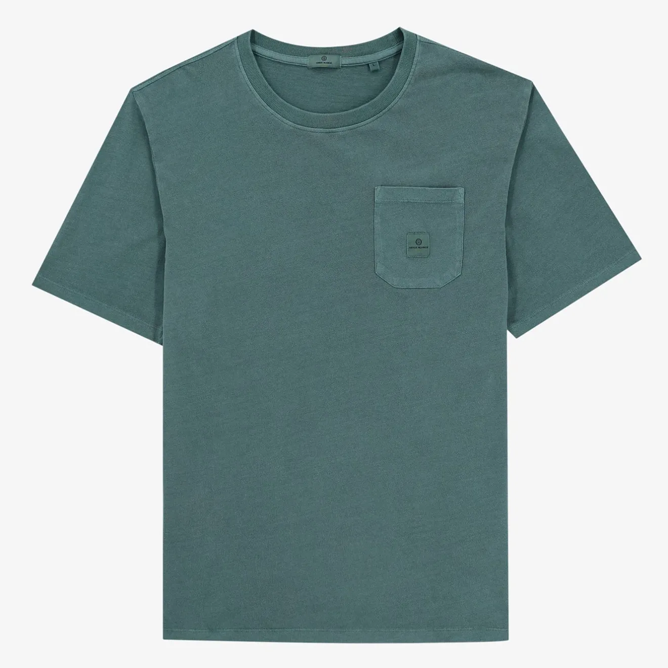 Ligne Play|T-shirts>SERGE BLANCO Men's Green Tim Mint T-shirt with Chest Pocket | BLANC