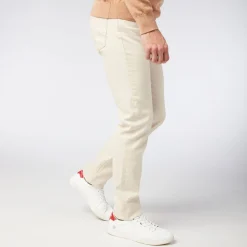 Pantalons>SERGE BLANCO Men's 5-pocket slim fit jeans 325 beige BLUE